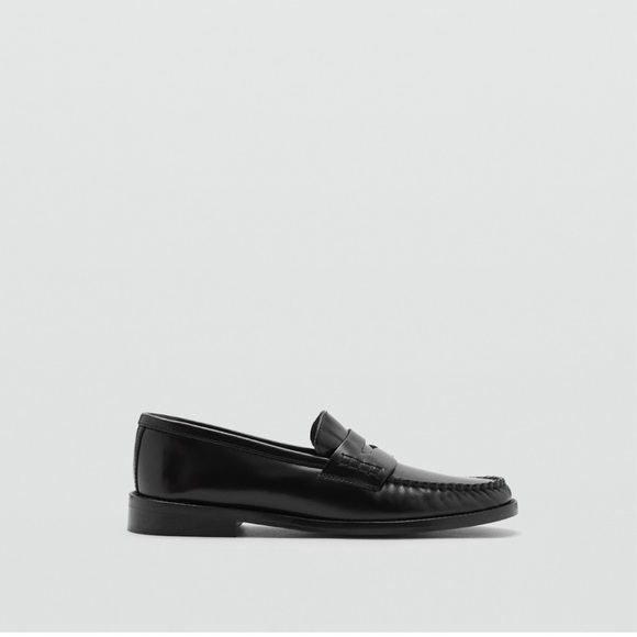 Mango Shoes - Mango black leather loafers 38 New